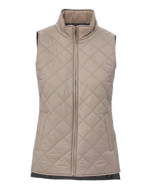 Weatherproof  Women's Vintage 3 oz 100% Nylon Full Zip Diamond Quilted Vest With Pockets